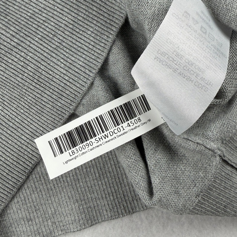 NWT Quince Women's Lightweight Cotton Crew Neck Sweater Heather Gray Medium - Picture 10 of 10